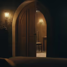 light at the end of a dark hallway