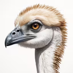 a picture of an exotic bird with long white feathers