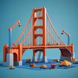 there is a play set with construction on the ground