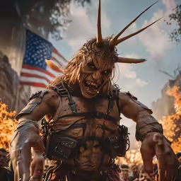 a photo taken from the back of a character from a godus movie