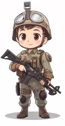 an officer standing with guns on his hand
