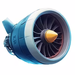 a plane engine sits on the ground