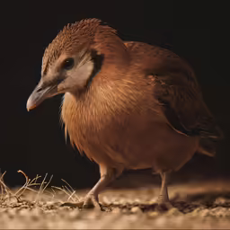 a small bird that is sitting on the ground