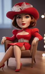 an old fashion doll is sitting in a chair
