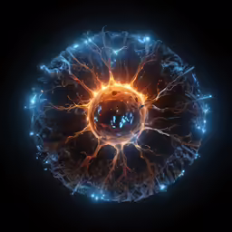 the center of an electric field