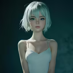 an animated female figure is posed for a photo