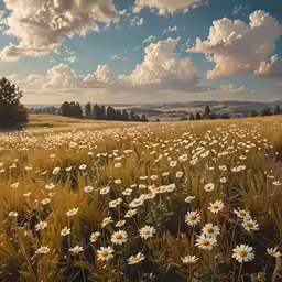 an image of a beautiful daisy field