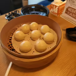some kind of ball shaped desert sitting in a bowl