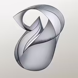 an image of silver abstract shapes in motion