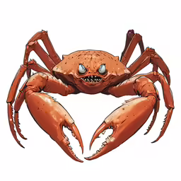 a close up of a very cute crab