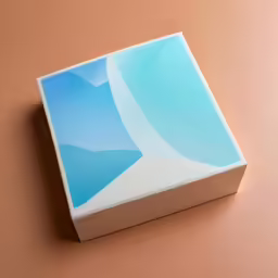 a card with the color teal and white on it