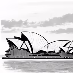 a drawing of an architectural architecture structure