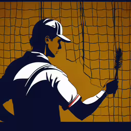 man standing in front of net while holding up a feather,there is a man holding a tennis racket in hand