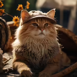 a cat with its paws on a bench