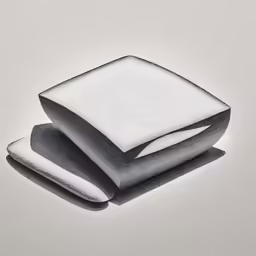 a pair of two pillow in grey and white