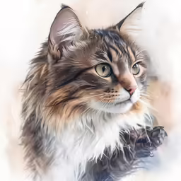 the cat looks surprised as he sits down