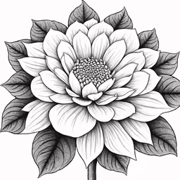 a large black and white flower