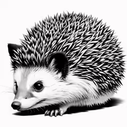 a hedgehog that is in the shadows with no one on it