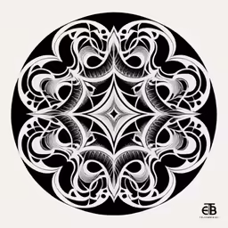a circular design on a white background