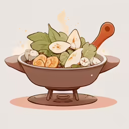illustration of a bowl with vegetables