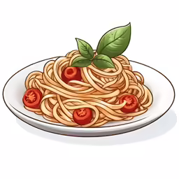 a plate of spaghetti with tomato sauce