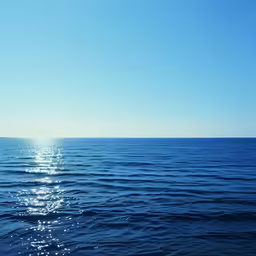clear blue water with a very large amount of sunlight
