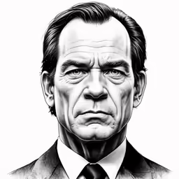 abraham lincoln drawn on a white background