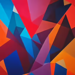 an art work consisting of a lot of overlapping colors