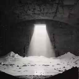 the light enters the cavern in this dark cave