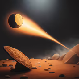 a rocket and a satellite launch from mars