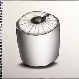 a sketch of an electric device in the middle of the drawing
