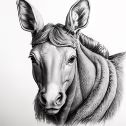 the horse is looking at something in the frame