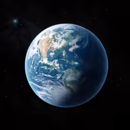 the earth and stars as seen from space