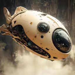 a computer rendering of a flying alien spaceship