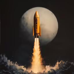 an image of a jet launching on its way through the sky