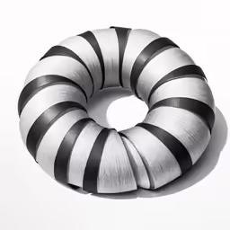 an empty black and white photo of a coiled object