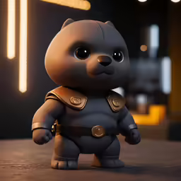 a teddy bear figurine dressed like an officer