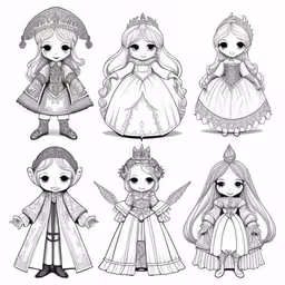 a selection of dolls from various ages and breeds,a group of dolls with long hair