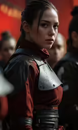 the woman in costume has no eyes