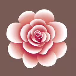 a large, pink flower sitting on top of a brown table,the paper flowers look like they have petals,pink flower with brown background for stylish effect,a pink rose is in the center of a brown background,an illustration of a large pink flower