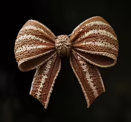 a close up view of a bow on the front of a headband