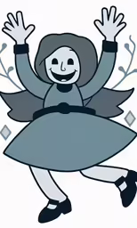 an image of an angel with her hands raised