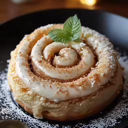 a small pastry on top of a plate