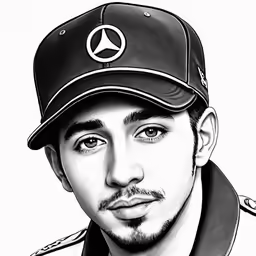 an image of a black and white sketch of a man