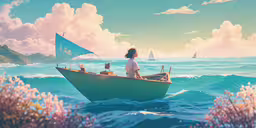 a man and a woman in a boat floating on a large body of water,a man in a boat with people inside looking into the water