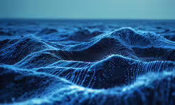 the surface of a body of water with very small waves
