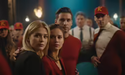 a group of people standing next to each other