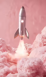 the space shuttle takes off with its light on