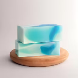 three soap bars are stacked on top of each other