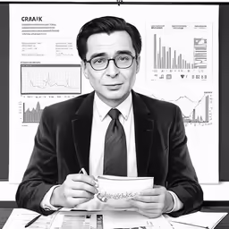 the television newscast shows his hand - written news report